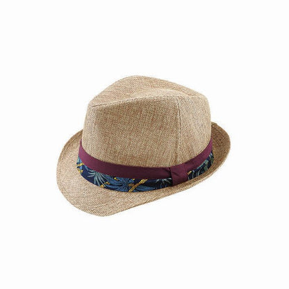 Avenel Trilby Hat – Lightweight Woven Polyester with Bird Print Cotton Band - Urban Caps