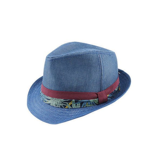 Avenel Trilby Hat – Lightweight Woven Polyester with Bird Print Cotton Band - Urban Caps