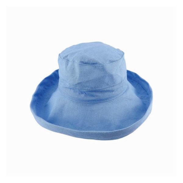 Avenel Whitney Deluxe Cotton Linen Breton Hat with Turned Brim and UPF 50+ Protection - Urban Caps