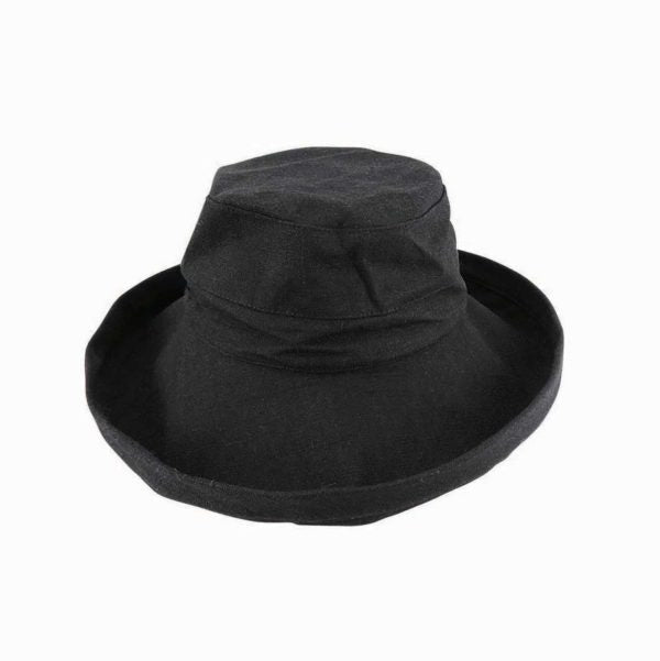 Avenel Whitney Deluxe Cotton Linen Breton Hat with Turned Brim and UPF 50+ Protection - Urban Caps