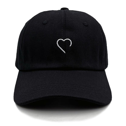 Spring and Summer New Fashion Simple Embroidery Love Soft Top Baseball Cap