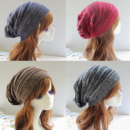 Two-Color Melaleuca Pleated Warm Pullover Pile Hat: Stylish and Cozy - Urban Caps 