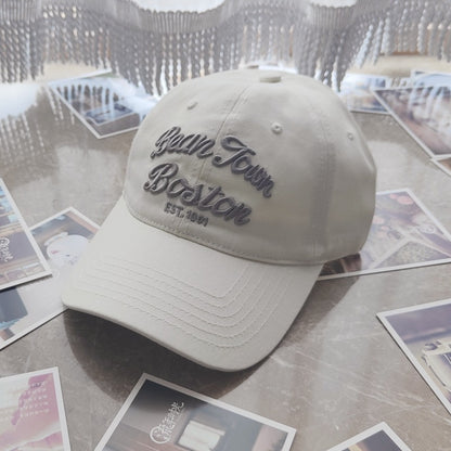 Big Head Circumference Letter Baseball Men'S Summer Soft Top Embroidery All-Match Peaked Outdoor Sun Hat