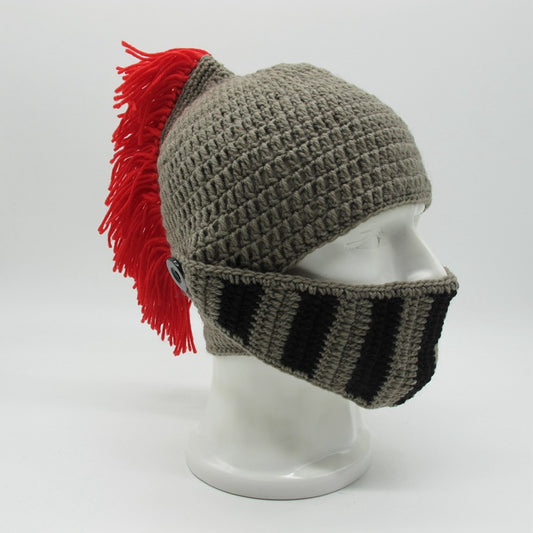 Whimsical Hand-Woven Knight Helmet Hat: A Playful Touch of Creativity