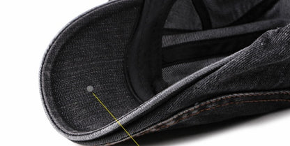 Fashion Wash Denim Beret Men - Urban Caps 