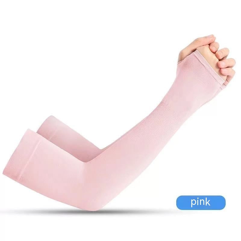 Cooling UV Protection Arm Sleeves NZ | Ice Silk Sun Sleeves with Thumb Hole