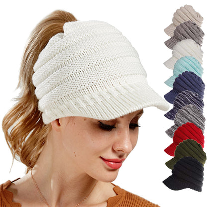 Cozy Knit Ponytail Beanies for Women: Autumn-Winter Warmth - Urban Caps 