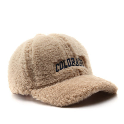 Plush Autumn And Winter Fashion Vintage Female Alphabet Embroidery Duck Hat - Urban Caps 