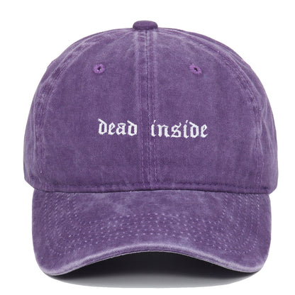 Dead inside Embroidered Baseball Cap Cotton