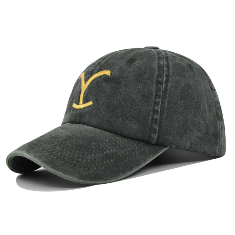 Embroidered Baseball Distressed Embroidered  Ponytail - Urban Caps 
