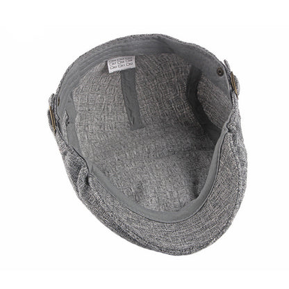 Men’s Lightweight Cotton Sun Cap – Retro British-Style Flat Hat | Breathable Fit - Urban Caps 