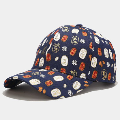 Spring and Summer Baseball Caps for Men and Women Korean Style Floral