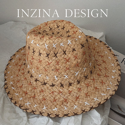 Retro Personality Western Cowboy Style Straw Hat - Urban Caps 