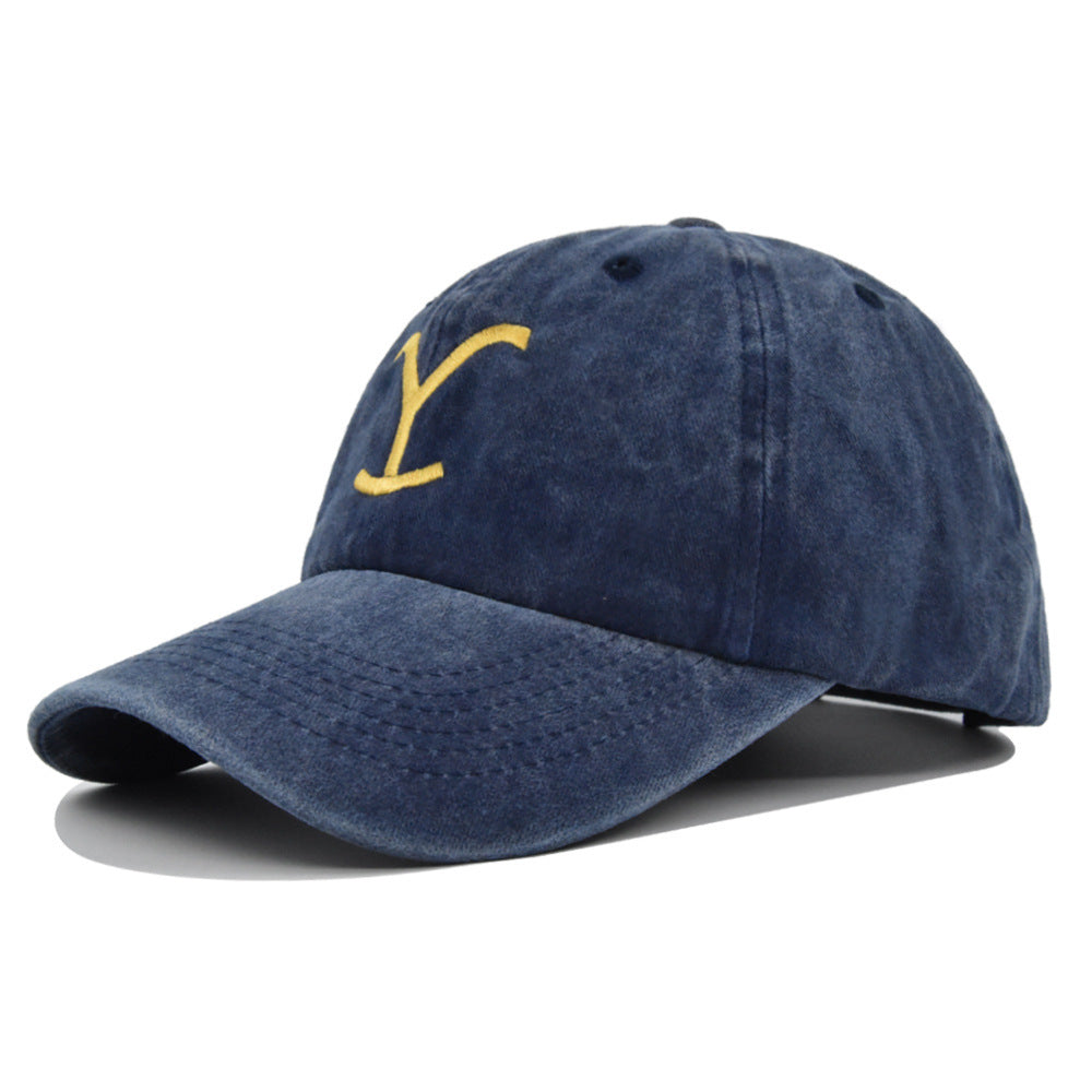 Embroidered Baseball Distressed Embroidered  Ponytail - Urban Caps 