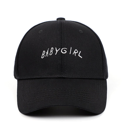 BABYGIRL Letter Embroidered Baseball Cap Spring New Product Cap Outdoor Sports Sun Visor - Urban Caps