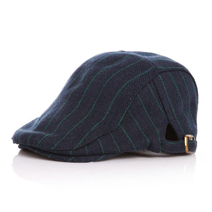 Baby's Striped Tweed Cheesecutter Hat – Soft Wool Cap for Ages 1–12 (Multiple Sizes) - Urban Caps