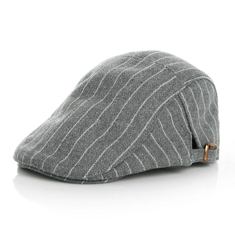 Baby's Striped Tweed Cheesecutter Hat – Soft Wool Cap for Ages 1–12 (Multiple Sizes) - Urban Caps