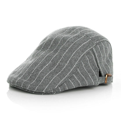 Baby's Striped Tweed Cheesecutter Hat – Soft Wool Cap for Ages 1–12 (Multiple Sizes) - Urban Caps