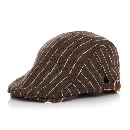 Baby's Striped Tweed Cheesecutter Hat – Soft Wool Cap for Ages 1–12 (Multiple Sizes) - Urban Caps