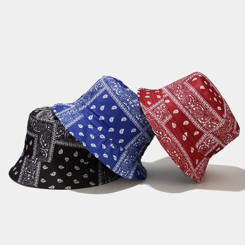 Bandana Print Bucket Hats With Multiple Colorways - Urban Caps
