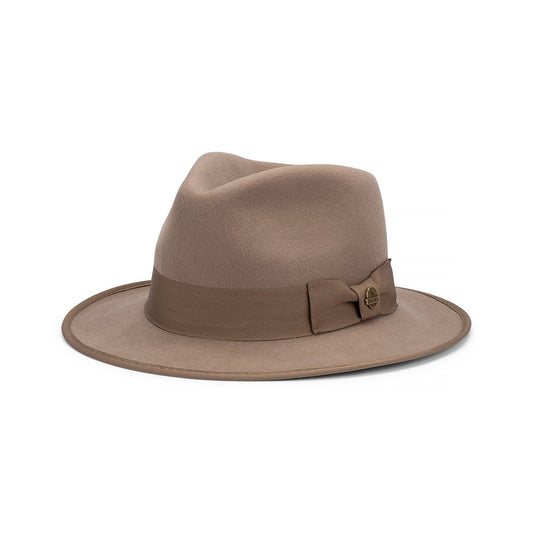 Banjo Crushable Wool Felt Fedora Hat with Grosgrain Band and Snowy River Pin - Urban Caps