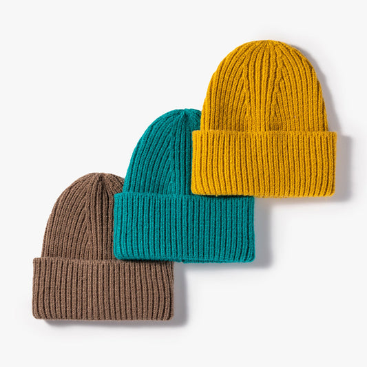 Jacquard Monochrome Cold Hat Men's Outdoor Warm Woolen Hat - Urban Caps 