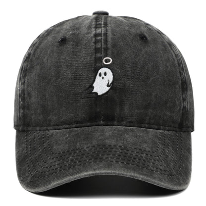 Ghost Embroidered Baseball Cap Pure Cotton Washed Baseball - Urban Caps 