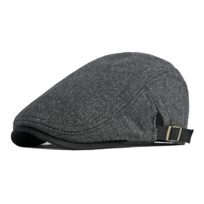 Unisex Retro Stripe Beret – Cotton Adjustable Cap | Literary Minimalist Style - Urban Caps 