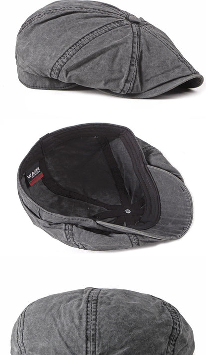 Spring And Autumn New Washed Pure Cotton Men Beret - Urban Caps 