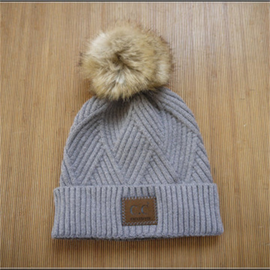 Women's Flanging Wool Ball Pile Woolen Hat - Urban Caps 