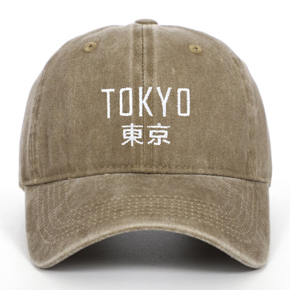 New Retro Washed Simple Tokyo Letters Hat - Urban Caps 