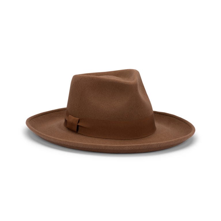 Bennett Wide Brim Crushable Hat in Australian Wool Felt with Water Repellent Finish - Urban Caps