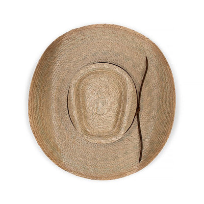 Billabong Palm Straw Camp Drafter Hat with Wide Brim and Suede Trim - Urban Caps
