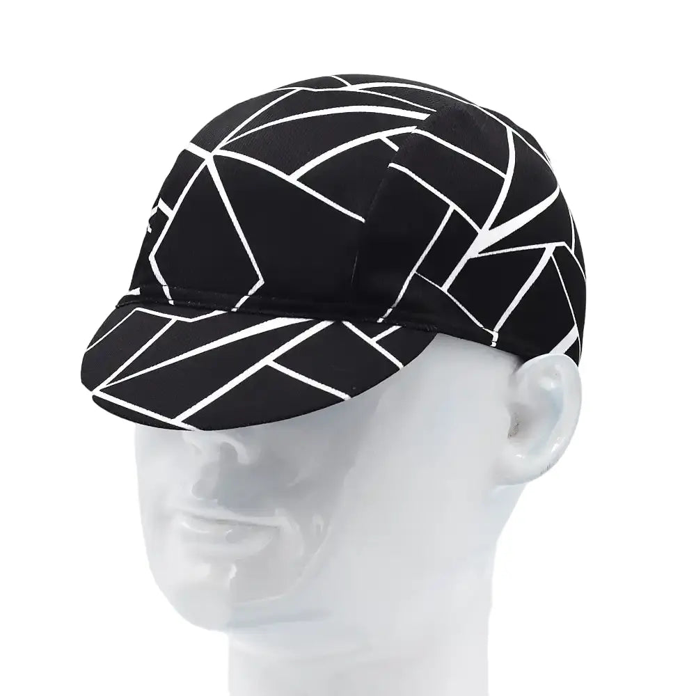 Casual Black And White Cycling Cap Lightweight Moisture Wicking Headwear
