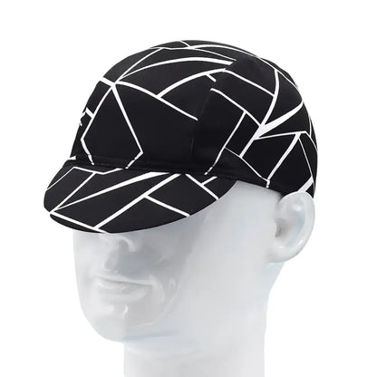 Casual Black And White Cycling Cap Lightweight Moisture Wicking Headwear