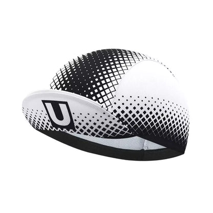Casual Black And White Cycling Cap Lightweight Moisture Wicking Headwear