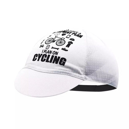 Casual Black And White Cycling Cap Lightweight Moisture Wicking Headwear