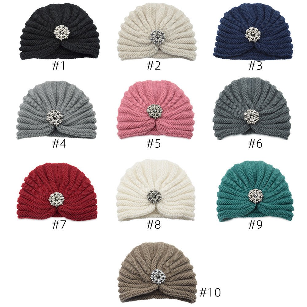 Boho Beaded Knit Hat – Woolen Cap with Round Bead Accessories - Urban Caps