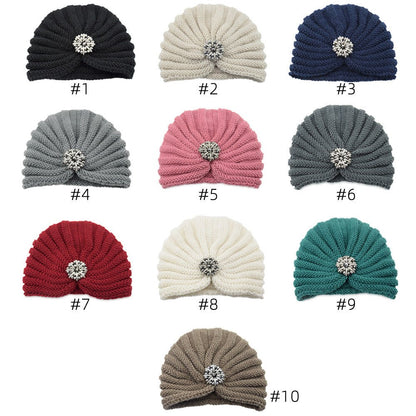 Boho Beaded Knit Hat – Woolen Cap with Round Bead Accessories - Urban Caps