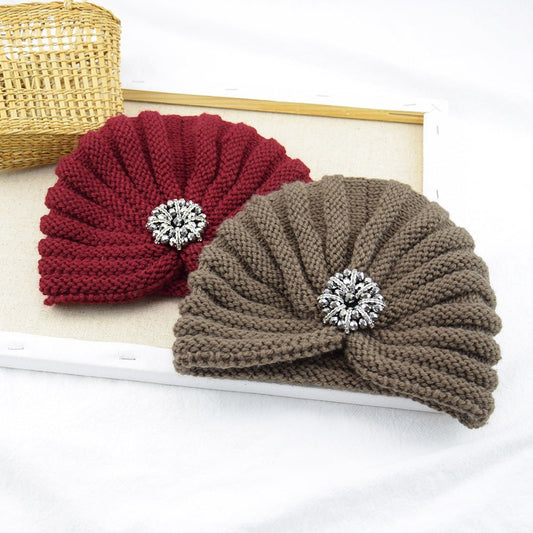 Boho Beaded Knit Hat – Woolen Cap with Round Bead Accessories - Urban Caps