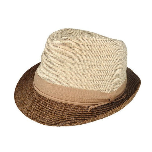 Braided Trilby Hat with Cotton and Suede Band – Summer Sun Protection - Urban Caps