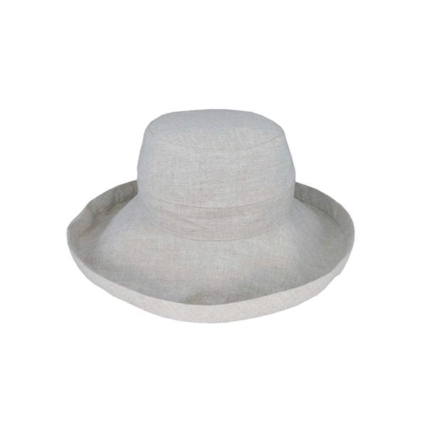 Breton Style Hemp Sun Hat with Wide Turned Brim and Adjustable Fit - Urban Caps