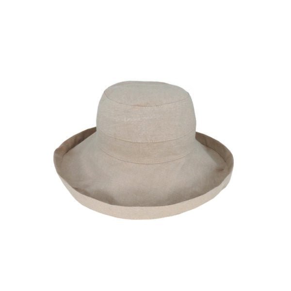 Breton Style Hemp Sun Hat with Wide Turned Brim and Adjustable Fit - Urban Caps