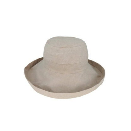 Breton Style Hemp Sun Hat with Wide Turned Brim and Adjustable Fit - Urban Caps
