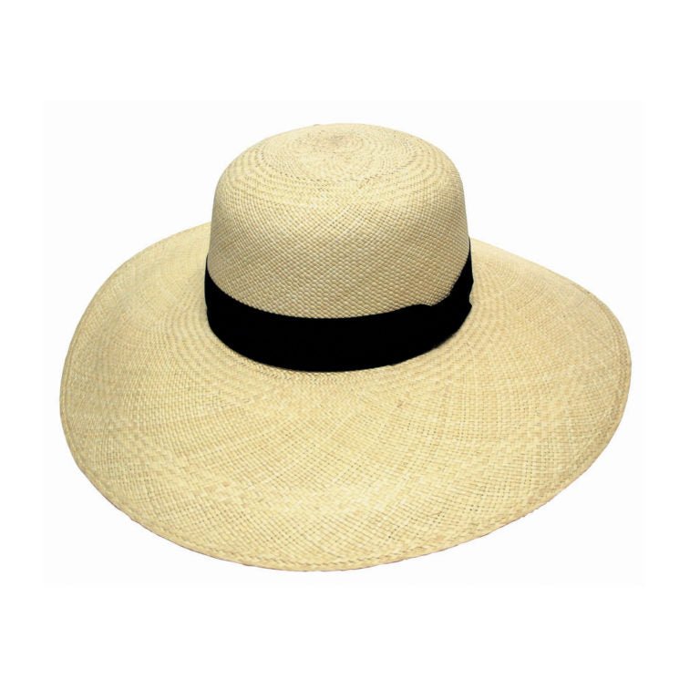 Brisa Weave Toquilla Straw Capeline Hat with Petersham Band – Handwoven in Ecuador - Urban Caps