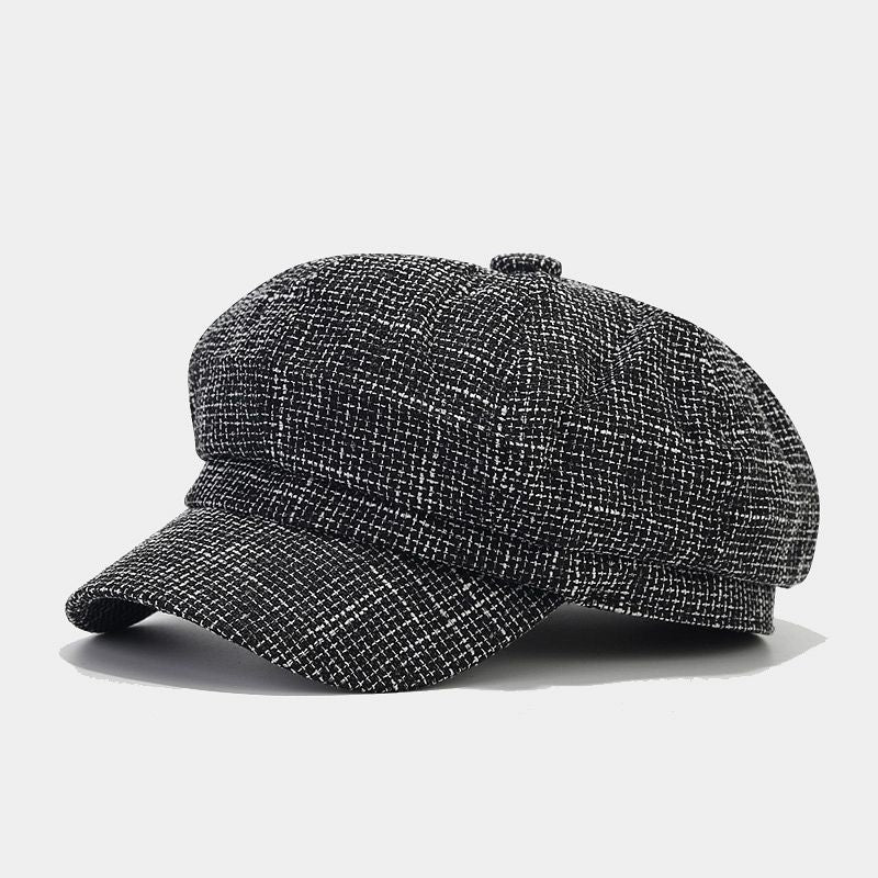 British Style Retro Fashion Light Board Octagonal Cap Women - Urban Caps