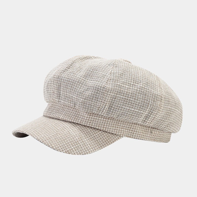 British Style Retro Fashion Light Board Octagonal Cap Women - Urban Caps