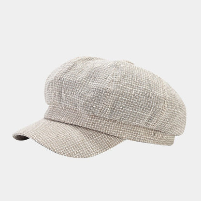 British Style Retro Fashion Light Board Octagonal Cap Women - Urban Caps