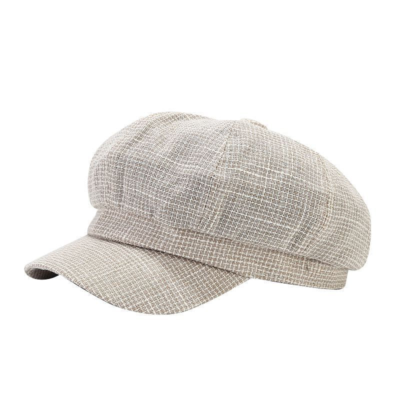 British Style Retro Fashion Light Board Octagonal Cap Women - Urban Caps