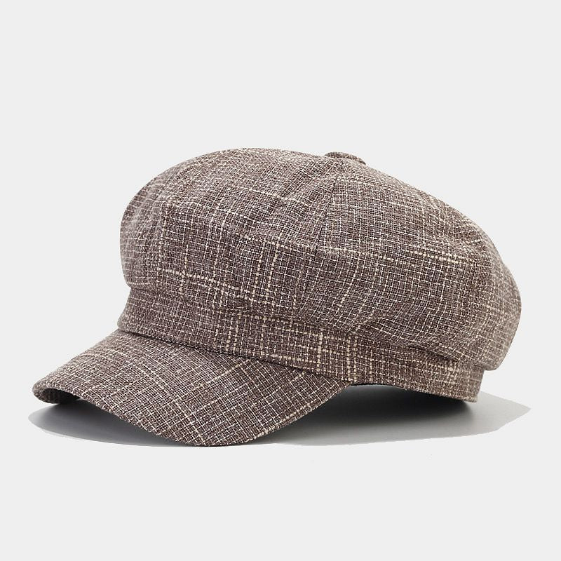 British Style Retro Fashion Light Board Octagonal Cap Women - Urban Caps